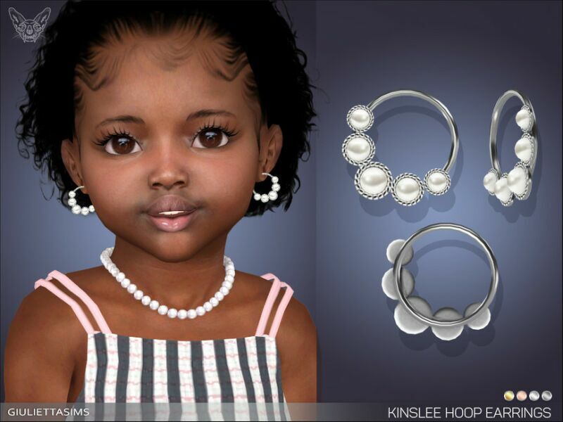 Kinslee Hoop Earrings For Toddlers By Feyona 1 Kinslee Hoop Earrings For Toddlers By Feyona Sims 4 CC