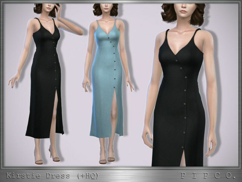 Kirstie Dress. By Pipco 1 Kirstie Dress. By Pipco Sims 4 CC
