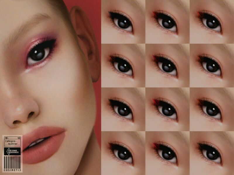 Korean Natural Eyeliner | N45 By Cosimetic 1 Korean Natural Eyeliner | N45 By Cosimetic Sims 4 CC