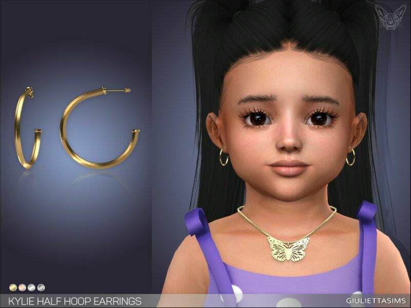 Kylie Half Hoop Earrings For Toddlers By Feyona 1 Kylie Half Hoop Earrings For Toddlers By Feyona Sims 4 CC