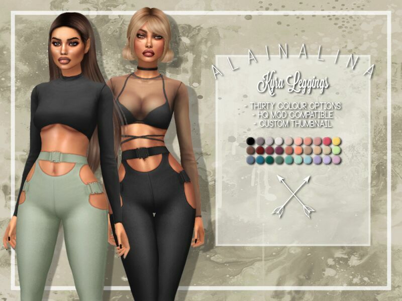 Kyra Leggings By Alainalina 1 Kyra Leggings By Alainalina Sims 4 CC