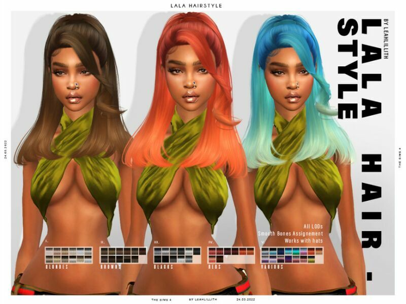 Lala Hairstyle 1 Lala Hairstyle Sims 4 CC