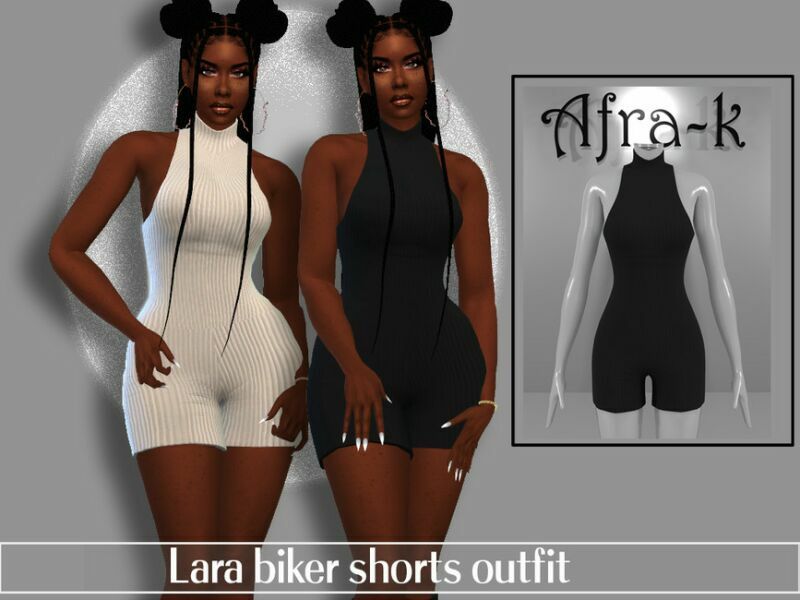 Lara Biker Shorts Outfit By Akaysims 1 Lara Biker Shorts Outfit By Akaysims Sims 4 CC