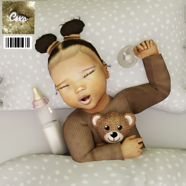 Laya Buns Infant Hair 1 Laya Buns Infant Hair Sims 4 CC