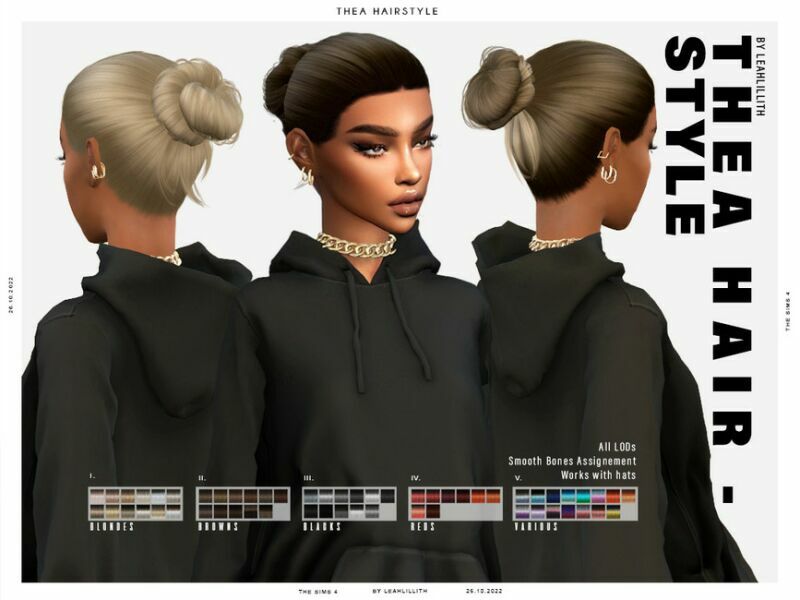 Leahlillith Thea Hairstyle 1 Leahlillith Thea Hairstyle Sims 4 CC