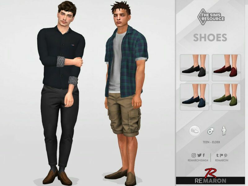 Leather Shoes For Male SIM 01 By Remaron 1 Leather Shoes For Male SIM 01 By Remaron Sims 4 CC