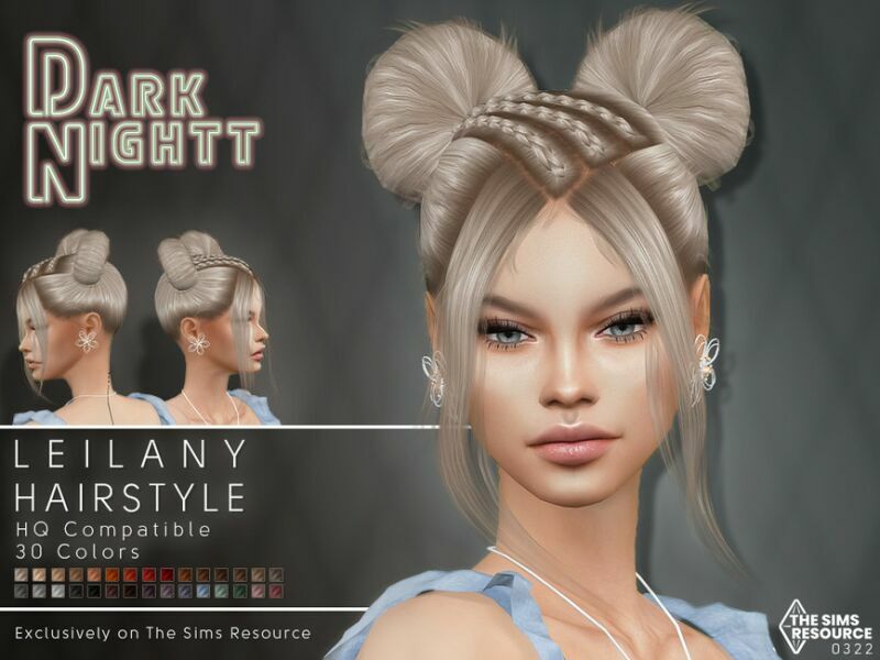 Leilany Hairstyle By Darknightt 1 Leilany Hairstyle By Darknightt Sims 4 CC