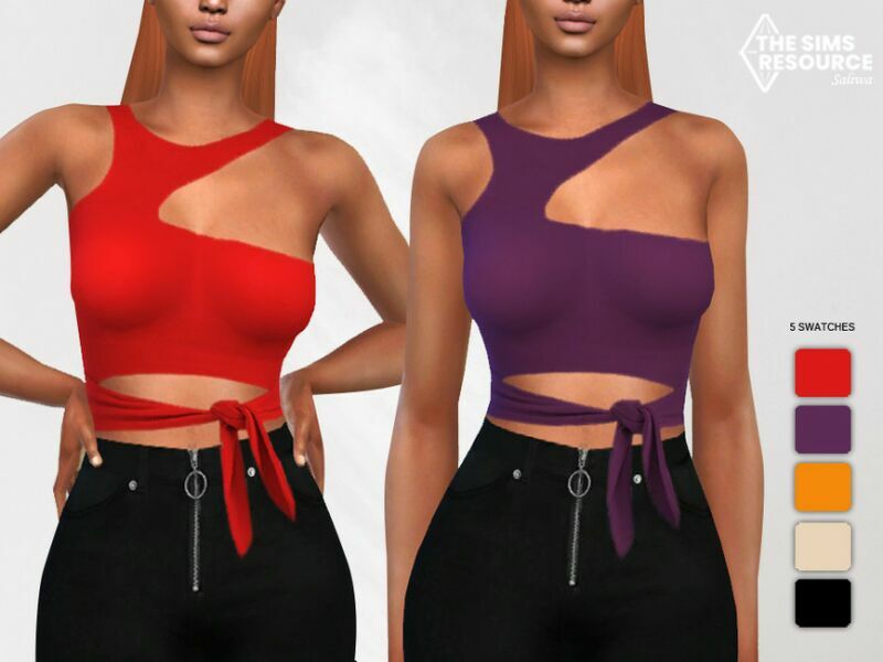 Lena Tops By Saliwa 1 Lena Tops By Saliwa Sims 4 CC