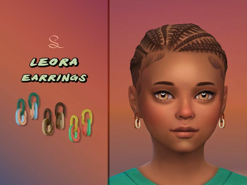 Leora Earrings For Kids By Simlasya 1 Leora Earrings For Kids By Simlasya Sims 4 CC