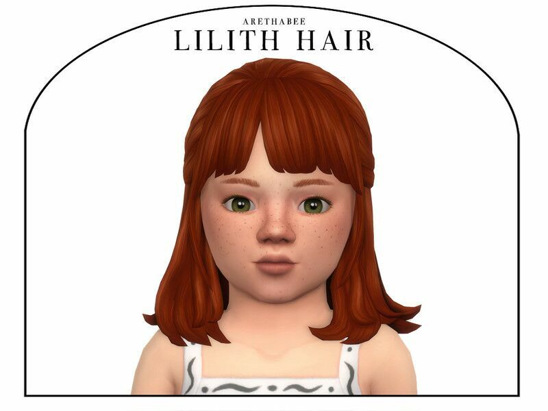 Lilith Hair (Toddler) By Arethabee 1 Lilith Hair (Toddler) By Arethabee Sims 4 CC