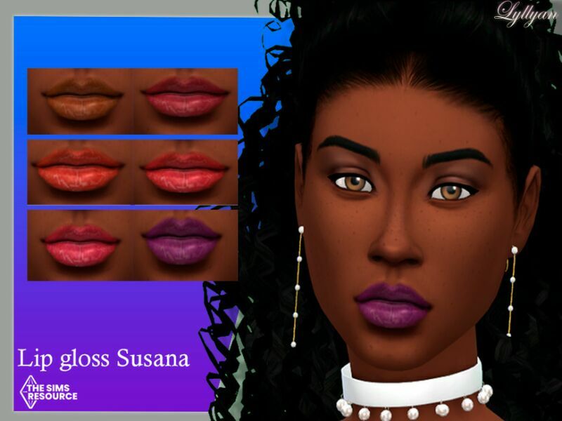 LIP Gloss Susana By Lyllyan 1 LIP Gloss Susana By Lyllyan Sims 4 CC