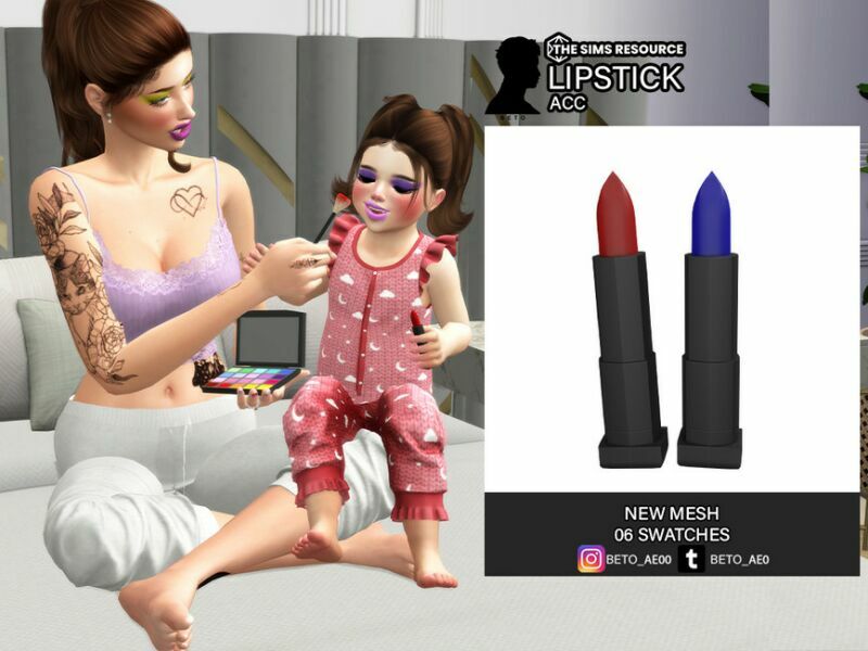 Lipstick (ACC) 1 Lipstick (ACC) Sims 4 CC