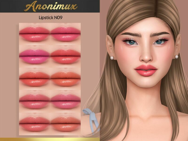 Lipstick N09 1 Lipstick N09 Sims 4 CC