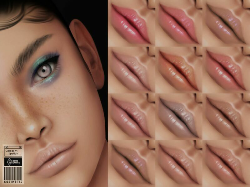 Lipstick | N56 By Cosimetic 1 Lipstick | N56 By Cosimetic Sims 4 CC