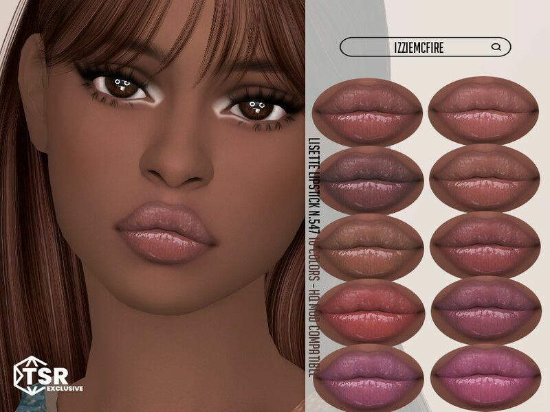 Lisette Lipstick N.547 1 Lisette Lipstick N.547 Sims 4 CC