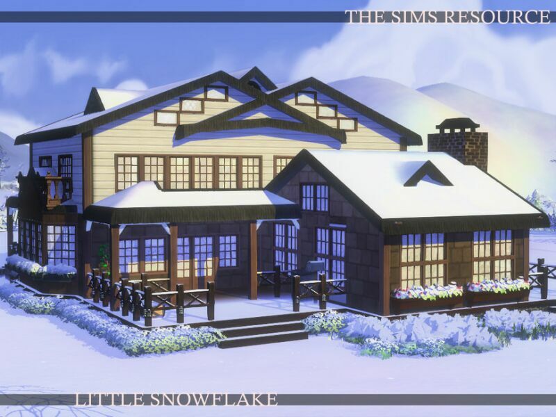 Little Snowflake Family House | Nocc By Simzmora 1 Little Snowflake Family House | Nocc By Simzmora Sims 4 CC