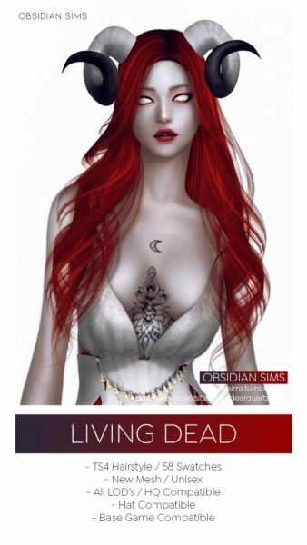 Living Dead Hairstyle 1 Living Dead Hairstyle Sims 4 CC