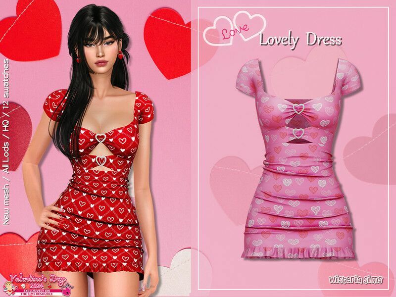 Lovely Dress 1 Lovely Dress Sims 4 CC