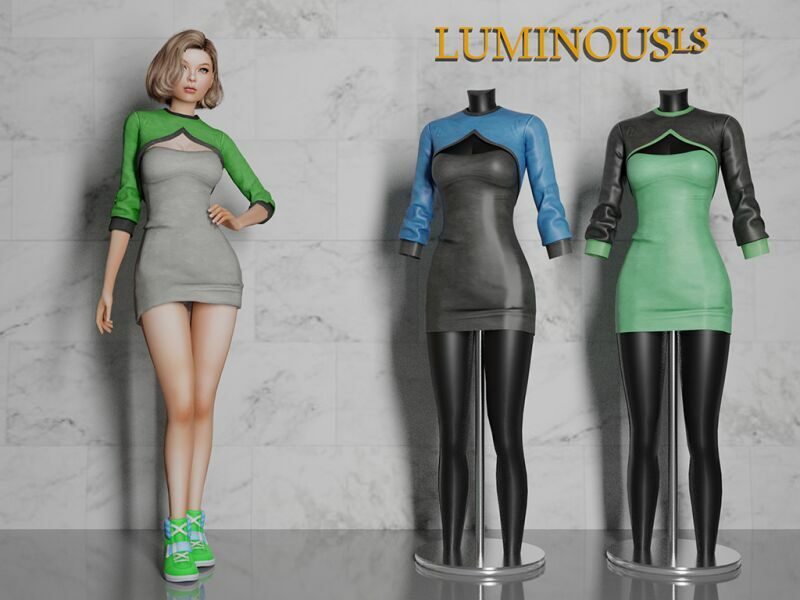 LS24 -Moria Dress- By Luminousls 1 LS24 -Moria Dress- By Luminousls Sims 4 CC