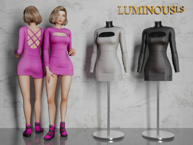 LS26 -Nikei Dress- By Luminousls 1 LS26 -Nikei Dress- By Luminousls Sims 4 CC