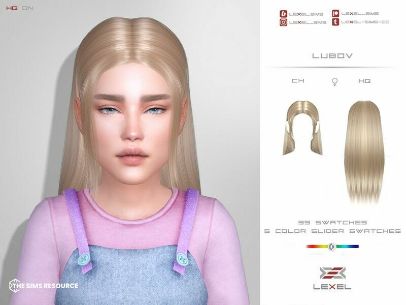 Lubov – Hairstyle (Child) 1 Lubov – Hairstyle (Child) Sims 4 CC