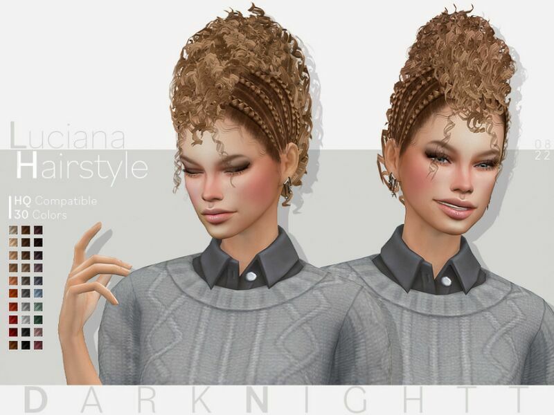 Luciana Hairstyle By Darknightt 2 sims 4 cc luciana hairstyle by darknightt 2