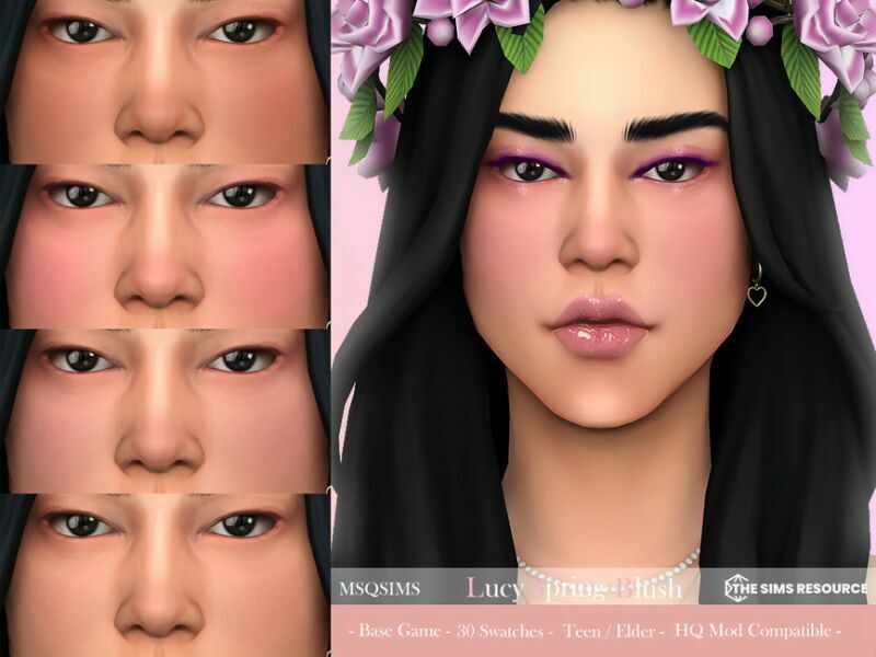 Lucy Spring Blush By Msqsims 1 Lucy Spring Blush By Msqsims Sims 4 CC