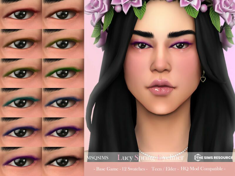 Lucy Spring Eyeliner By Msqsims 1 Lucy Spring Eyeliner By Msqsims Sims 4 CC