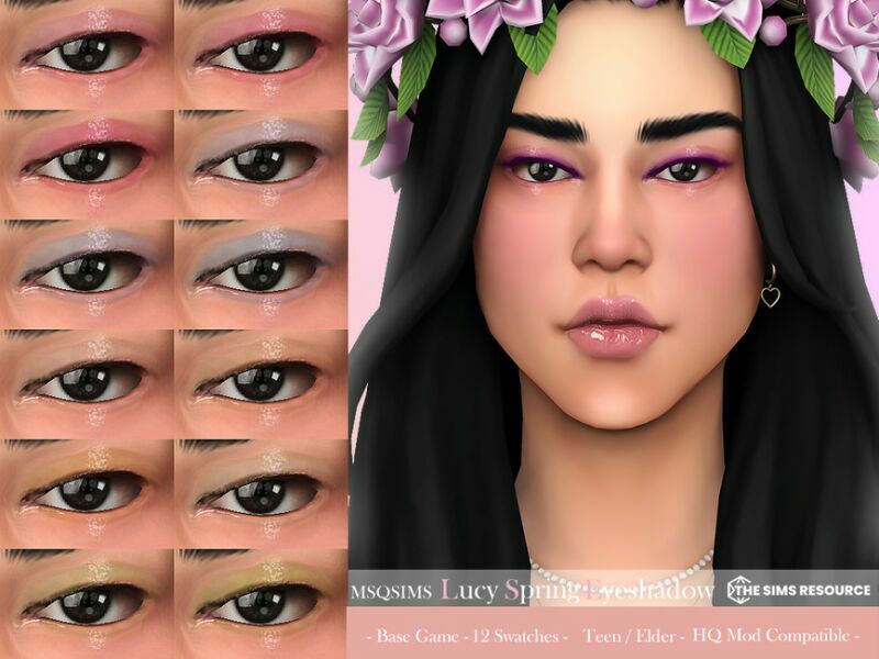 Lucy Spring Eyeshadow By Msqsims 1 Lucy Spring Eyeshadow By Msqsims Sims 4 CC