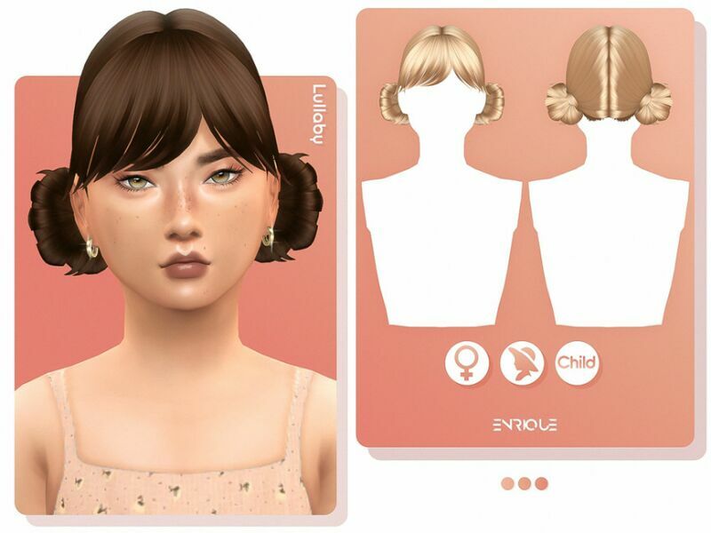 Lullaby Hairstyle (Child Version) By Enriques4 1 Lullaby Hairstyle (Child Version) By Enriques4 Sims 4 CC