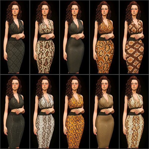 Madie SET V-Top With Tight Skirt 3 sims 4 cc madie set v top with tight skirt 4