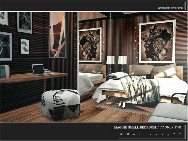 Maggie Small Bedroom CC Only TSR By Moniamay72 3 sims 4 cc maggie small bedroom cc only tsr by moniamay72 4