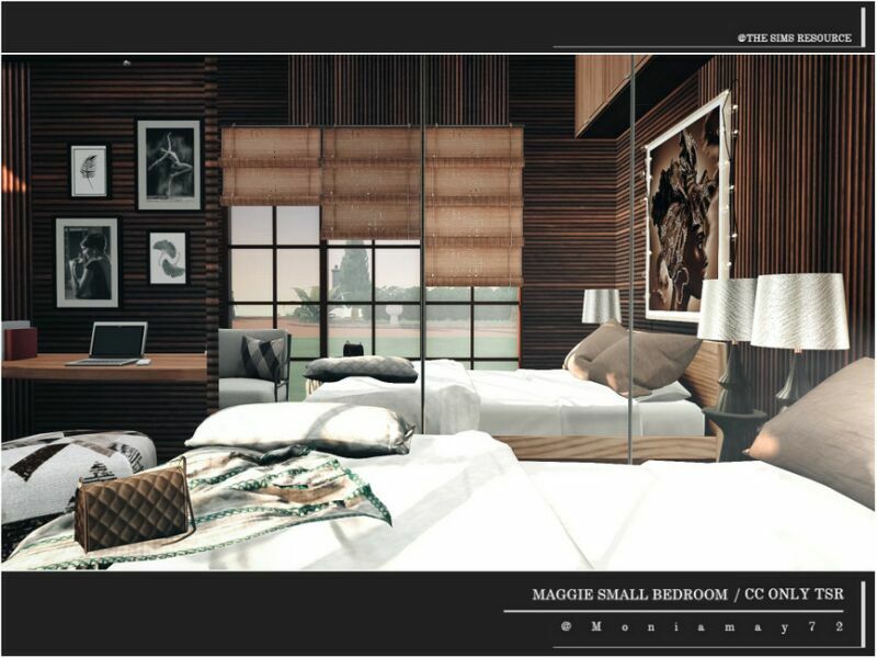 Maggie Small Bedroom CC Only TSR By Moniamay72 2 sims 4 cc maggie small bedroom cc only tsr by moniamay72 5