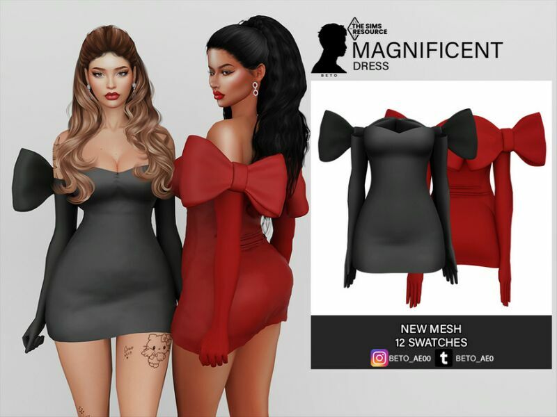 Magnificent (Dress) 1 Magnificent (Dress) Sims 4 CC