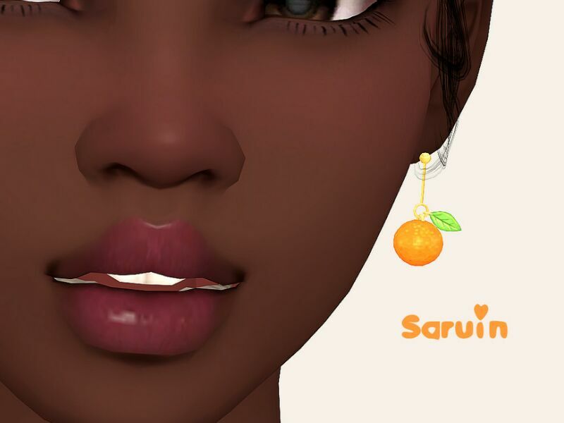 Mandarin | Earrings By Saruin 2 sims 4 cc mandarin earrings by saruin 2