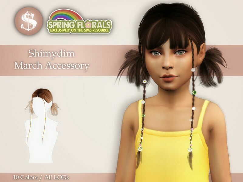 March Hair Accessory Child By Shimydim 1 March Hair Accessory Child By Shimydim Sims 4 CC