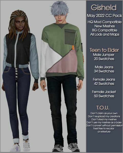 MAY 2022 CC Pack By Gisheld 1 MAY 2022 CC Pack By Gisheld Sims 4 CC