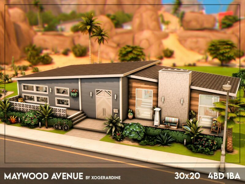 Maywood Avenue (NO CC) By Xogerardine 1 Maywood Avenue (NO CC) By Xogerardine Sims 4 CC