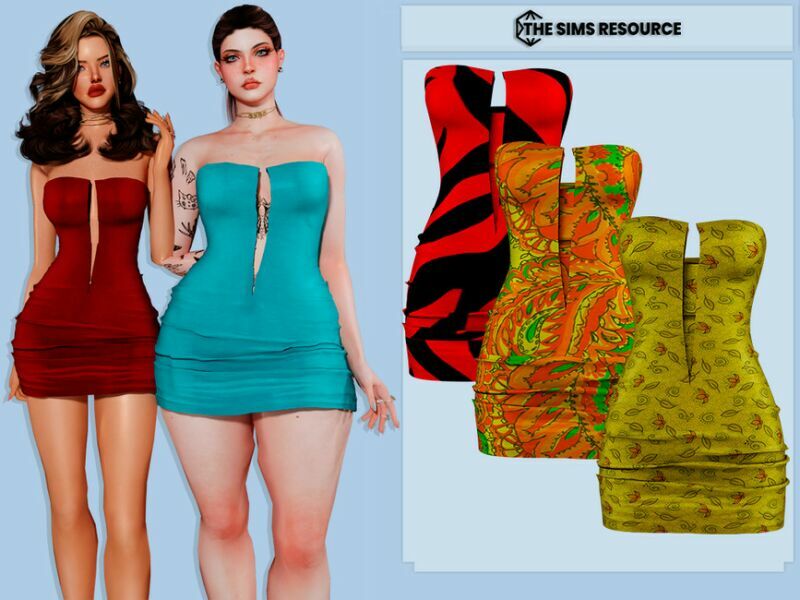 Melannie Dress By Couquett 1 Melannie Dress By Couquett Sims 4 CC