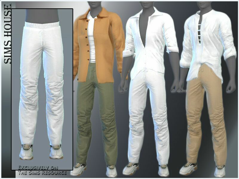 Men’S Linen Pants 1 Men’S Linen Pants Sims 4 CC