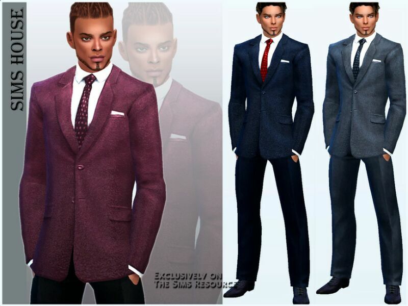 Men’S Suit 1 Men’S Suit Sims 4 CC