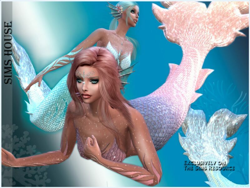 Mermaid Tail Striped 1 Mermaid Tail Striped Sims 4 CC