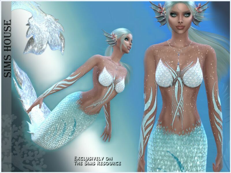 Mermaid Tail Striped 3 sims 4 cc mermaid tail striped 2