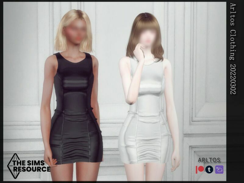 Metal Dress / 20220302 By Arltos 1 Metal Dress / 20220302 By Arltos Sims 4 CC