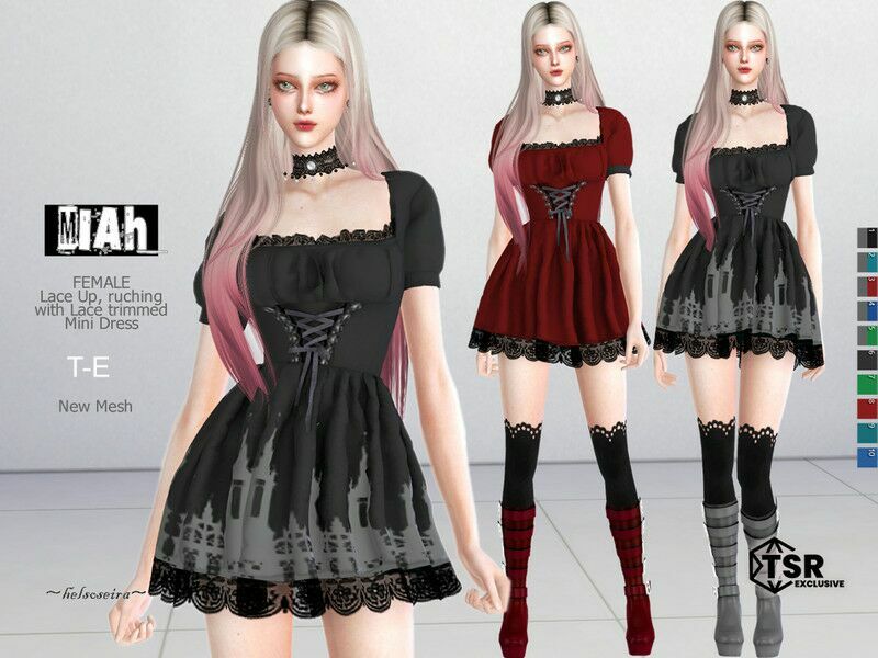Miah – Mini Dress 1 Miah – Mini Dress Sims 4 CC