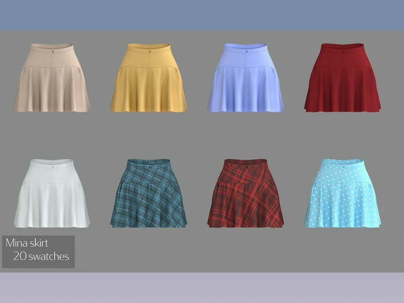 Mina Mini Skirt (Patreon) By Belal1997 2 sims 4 cc mina mini skirt patreon by belal1997 2