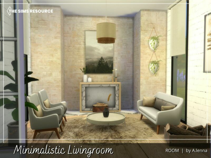 Minimalistic Livingroom 1 Minimalistic Livingroom Sims 4 CC