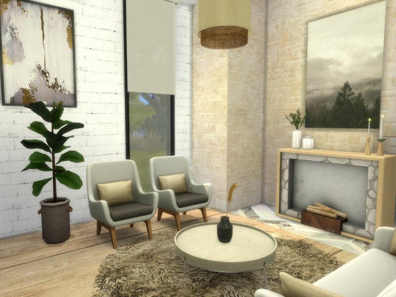 Minimalistic Livingroom 2 sims 4 cc minimalistic livingroom 3