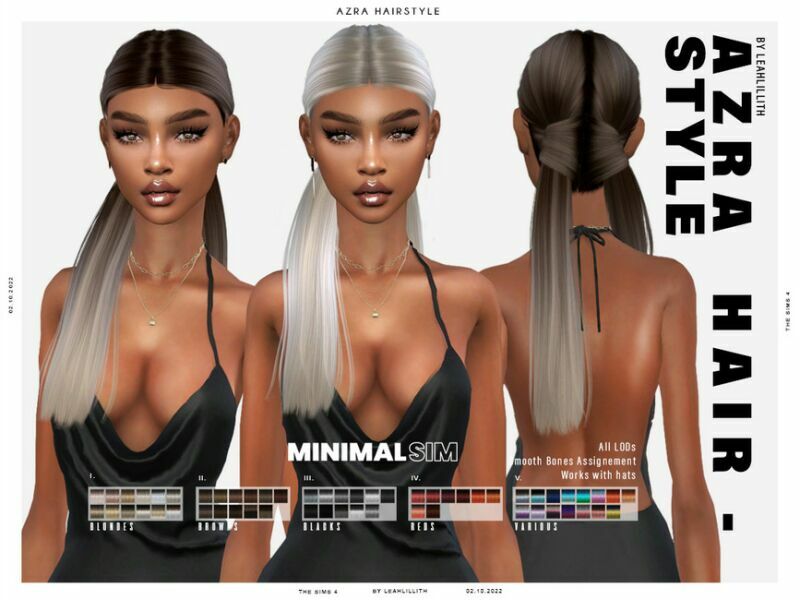 Minimalsim Azra Hairstyle 1 Minimalsim Azra Hairstyle Sims 4 CC