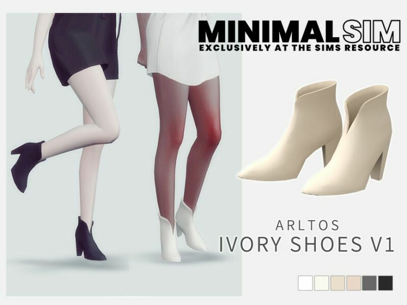 Minimalsim – Ivory Shoes V1 By Arltos 1 Minimalsim – Ivory Shoes V1 By Arltos Sims 4 CC
